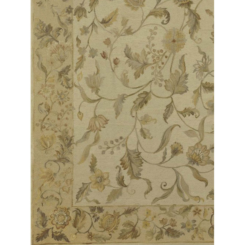 Savonile Ravenna Azm Wool Floral Area Rug, Rectangle 3' x 5'