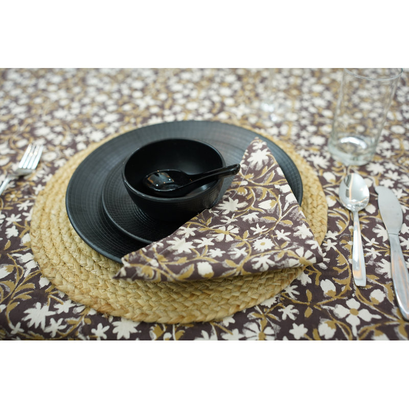 Ensemble de serviettes de table en coton brun 18 x 18 pouces Fabividine, Mahalxmi, {lot de 12}