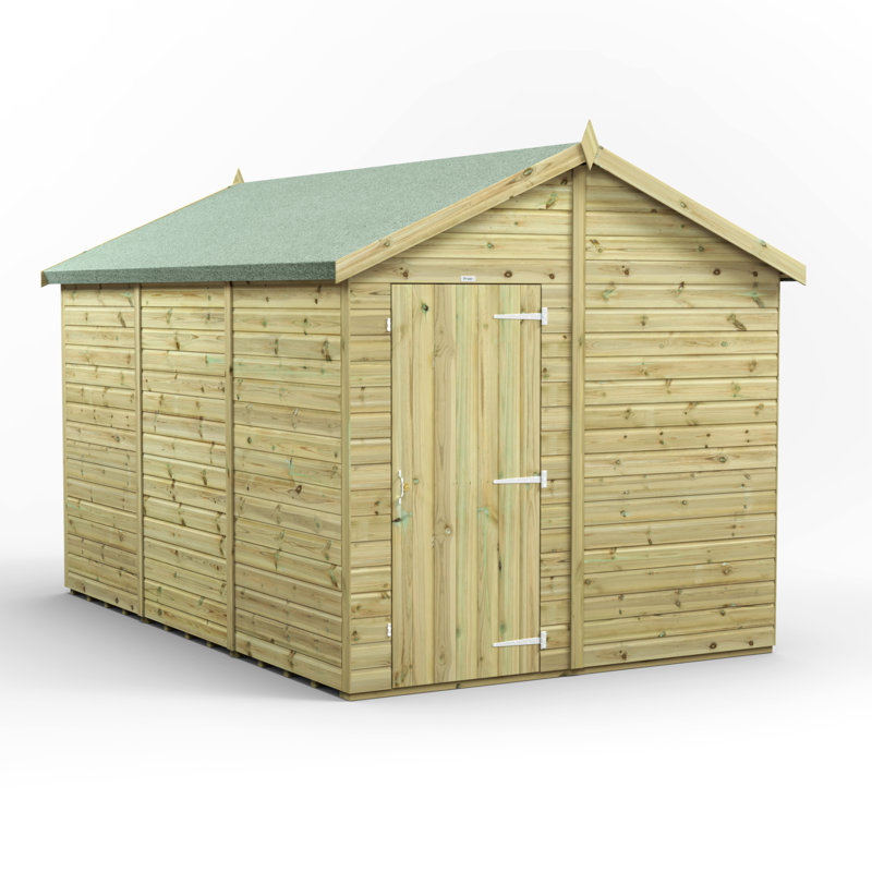 Powersheds 12 x 8ft Premium Pressure Treated Timber Windowless Apex Garden Shed