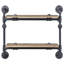 Tablette murale chêne et sable noir-95189107