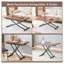 Ensemble de table de salle à manger à plateau relevable moderne avec hauteur réglable, table de cuisine à finition noyer et 4 chaises en lin noir pour petits espaces-1909107579-1909107576