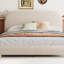 Lit plateforme en tissu d'ameublement Teddy