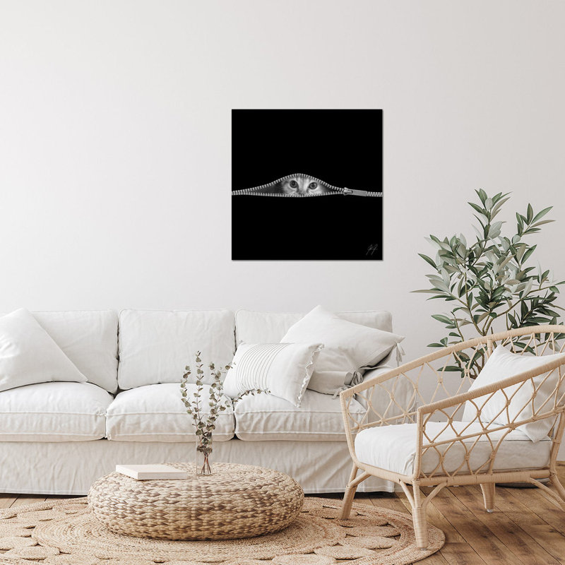 «The Timid» par Kathrin Federer - reproduction de photo, Aucun mat, Toile avec cadre argenté, H 37 po x l 37 po x P 1,5 po
