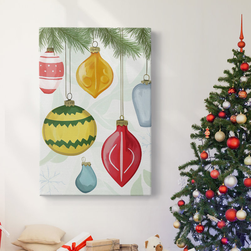 Art des Fêtes de Noël - Toile tendue avec châssis CVII, H 18 po x l 12 po