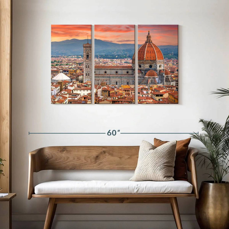 Nicci Il Duomo Florence Sunset Italy, 28" H x 45" W