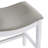 Williston Counter Height Stool, White, Solid Rubberwood Frame, Leather-Like Upholstered Seat, Silver-72727888-72727887-72727886
