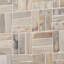 Fossil 12x12 Basketweave Satin Tumbled Petrified Stone Mosaic Tile