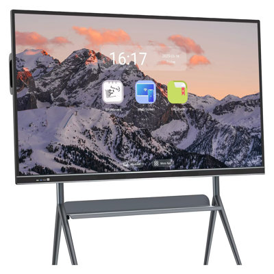 JYXCN Smart Board, tableau blanc interactif 86 pouces, ordinateur à écran tactile tout-en-un avec double système et partage de nuage - parfait pour la salle de classe, le bureau et les présentations? (Comprend un support mural)