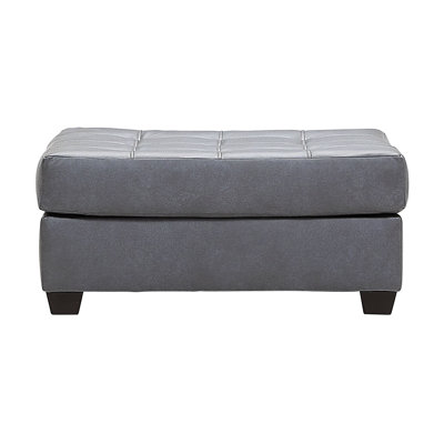 38" Upholstered Rectangular Ottoman - Urban Slate