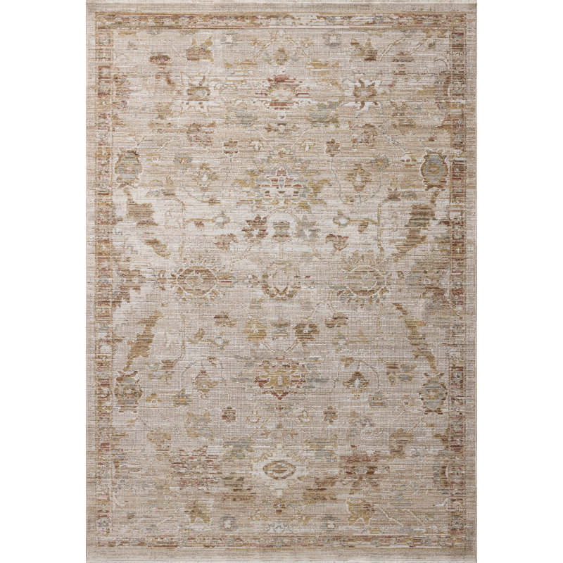 Tapis naturel / multicolore Amber Lewis x Loloi Nella, 3 pi 6 po x 5 pi 6 po