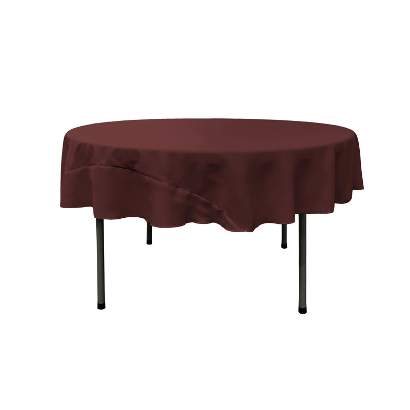 Solid Color Round Tablecloth - Basics by Wayfair™, Burgundy, 72" Round