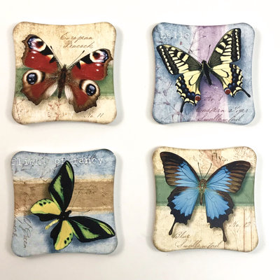 Sous-verre papillon