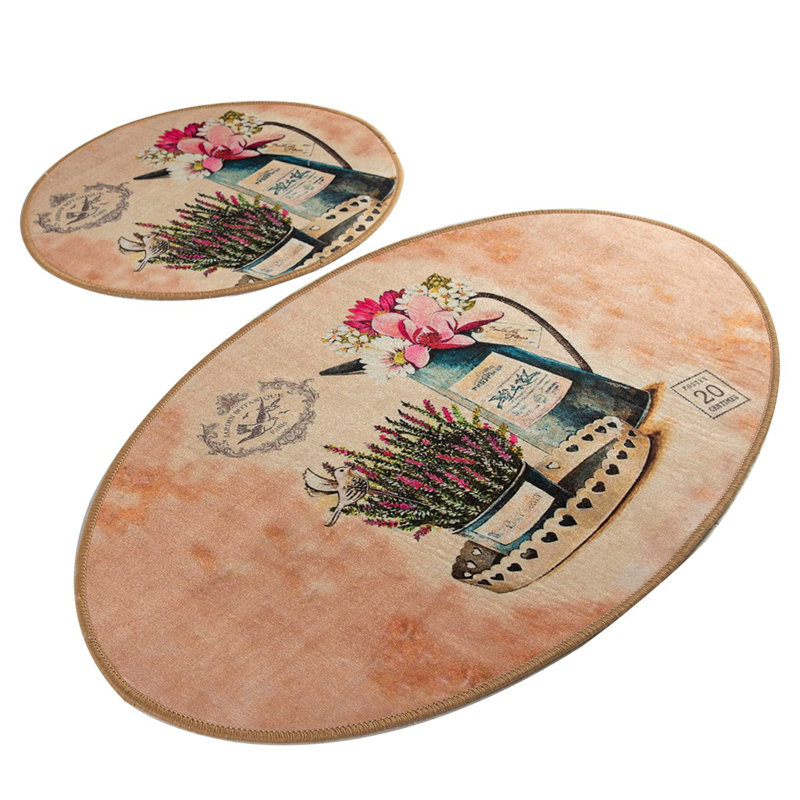 Ensemble de tapis de bain de qualité supérieure (2 pièces) en polyester antidérapant de 19,7 po x 23,6 po et de 23,6 po x 39,4 po | Antiallergique, anti-poussière et anti-taches, 700 gr / m² | Lavable à la machine, parfait pour la décoration de salle de bain