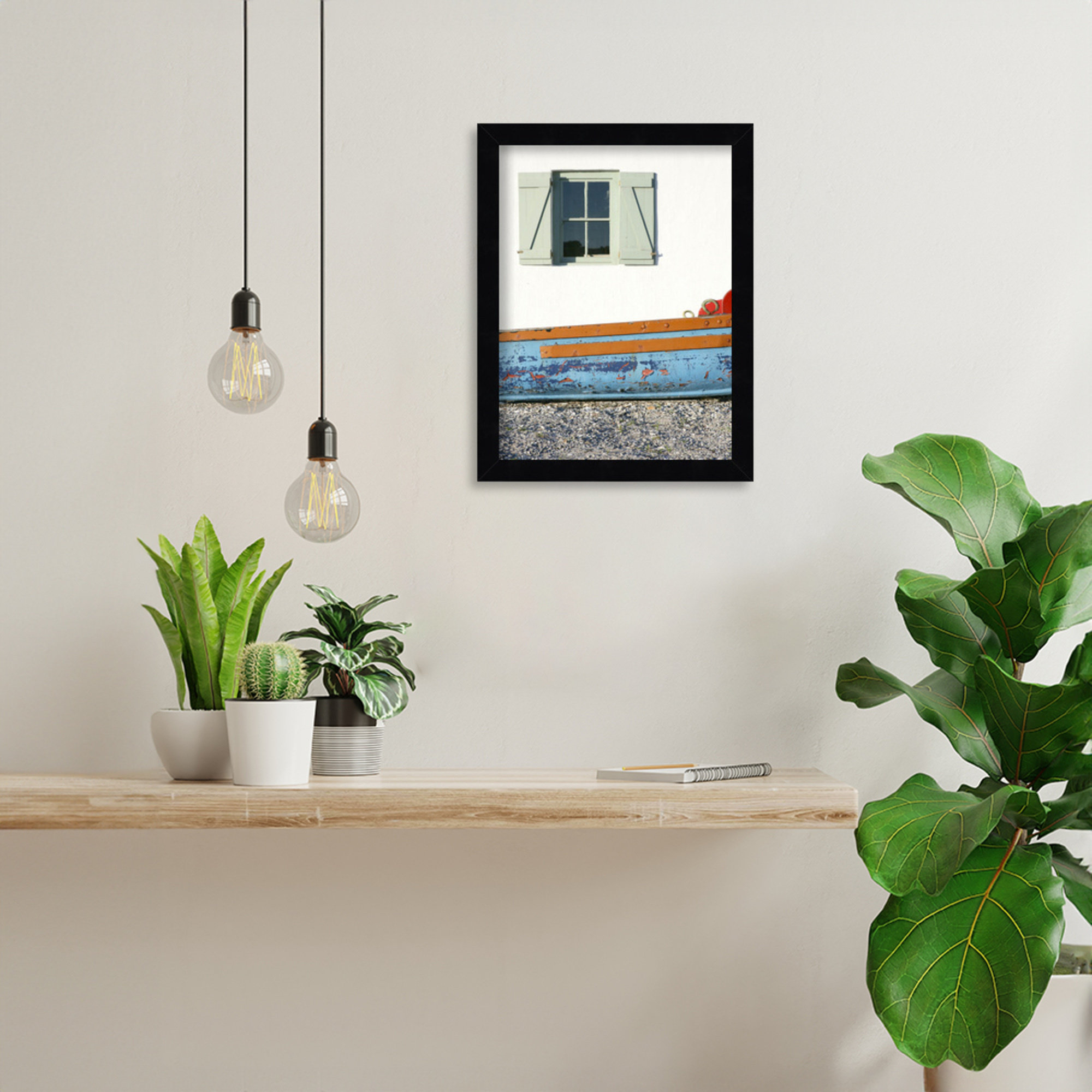 Weskus Window by Shot by Clint Wood Framed Wall Art Print, Black, 13" H x 10" W