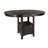 Dark Cherry Counter Height Dining Table with Extension Leaf and Storage Base