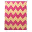 Pink Chevron Flatweave Cotton Rug - 8'1" x 11'1"