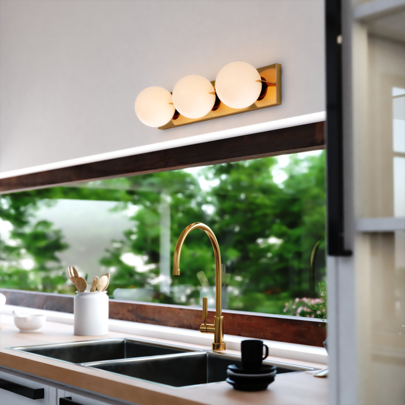 Kristan 3 - Light Dimmable Vanity Light, Satin Brass