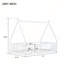 Lit simple en forme de tente avec garde-corps et lattes pour chambres d'enfants et espaces de couchage confortables-861574419