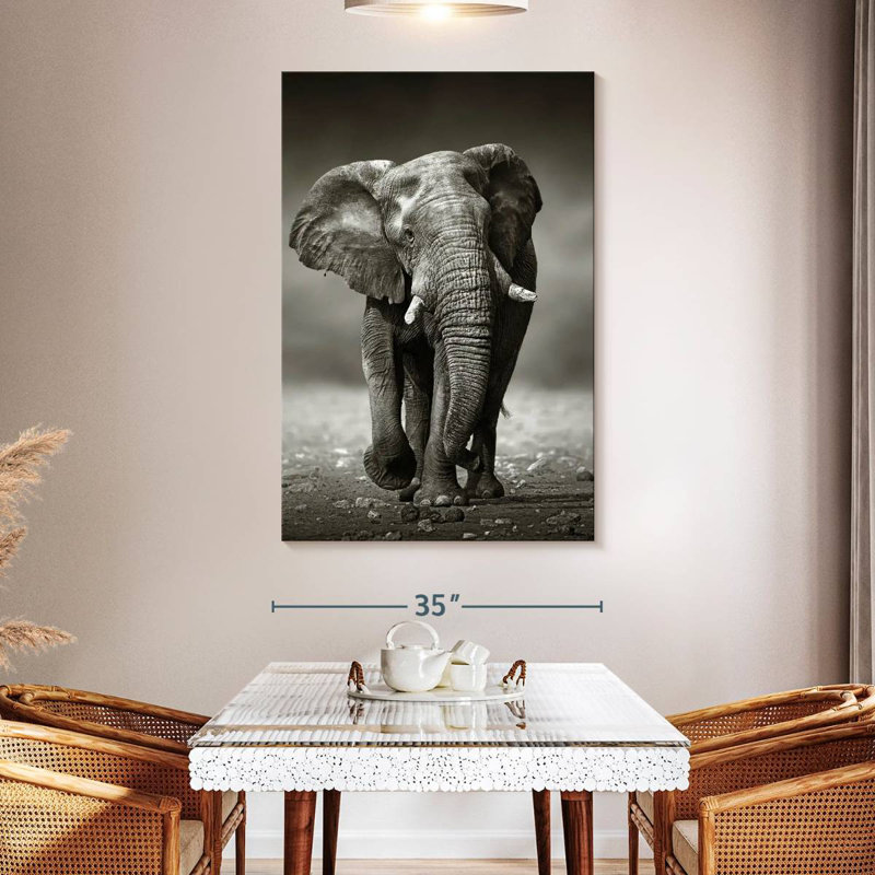 Brampt Namibian Elephant, 51" H x 34" W