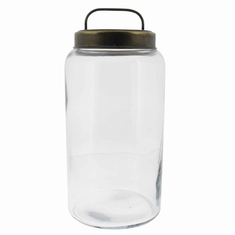Pot de cuisine cylindrique en verre, H 13,25 po x l 6,25 po x P 6,25 po