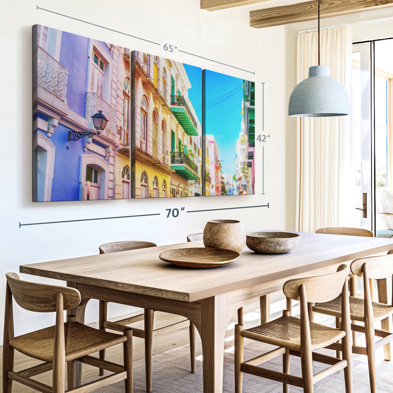 «Colorful San Juan Street» sur toile, H 42 po x l 65 po x P 1,25 po