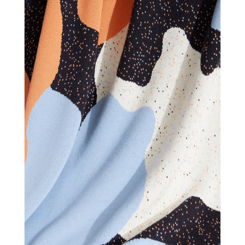 Le Platane Throw Blanket, Loquat, Merino Wool