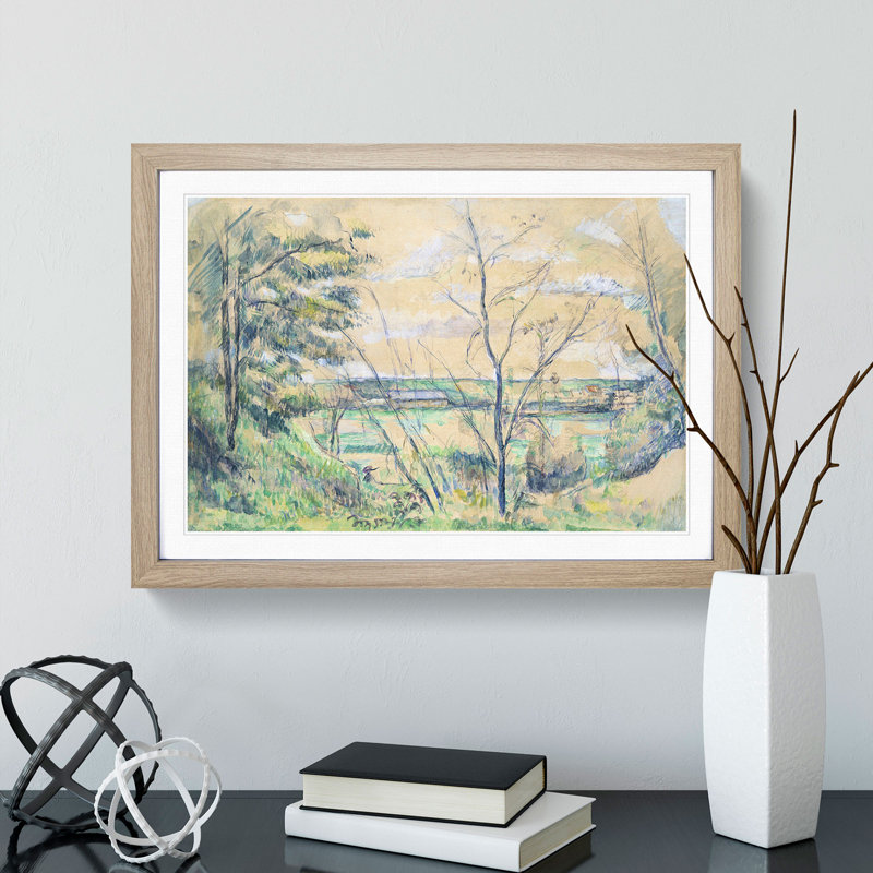 In the Oise Valley by Paul Cezanne - Picture Frame Painting, 27cm H x 36cm W x 2cm D, Oak Framed