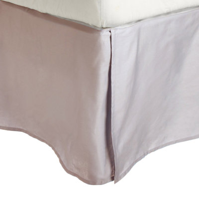 Luxueuse jupe de lit en coton égyptien à densité de tissage 300 fils avec plis ajustés de 15 pouces