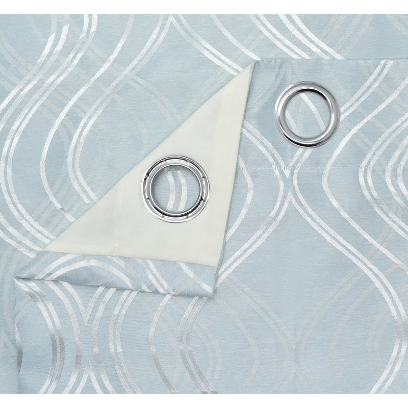 Chloye Curtain Single Panel, 116.84cm Width x 137.16cm Drop, Light Blue