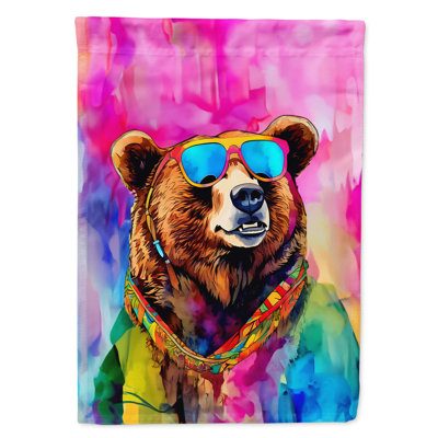 Drapeau de la maison d'un hippie grizzly