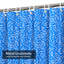 Rideau de douche bleu imperméable, rideaux de douche pour la salle de bain avec 12 crochets-793535807