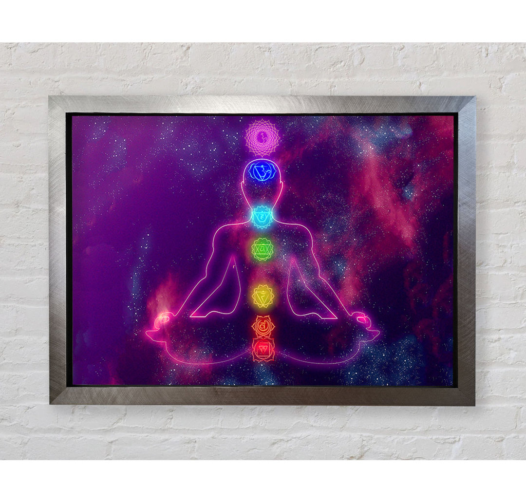 Chakra Meditation Colours 3 - Einzelne Bilderrahmen Kunstdrucke