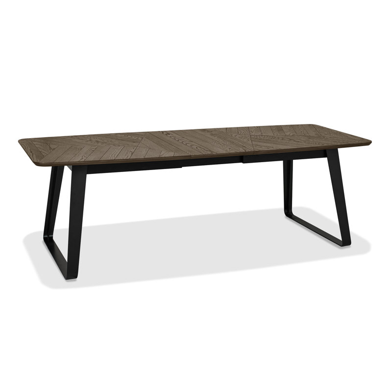 Airius Extendable Metal Base Dining Table, Grey , H76 x L200 x W99cm