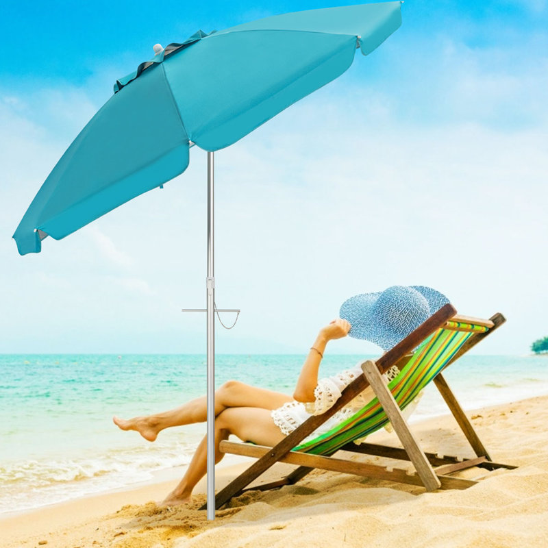 Parasol de plage 6 pi Templeman, Bleu
