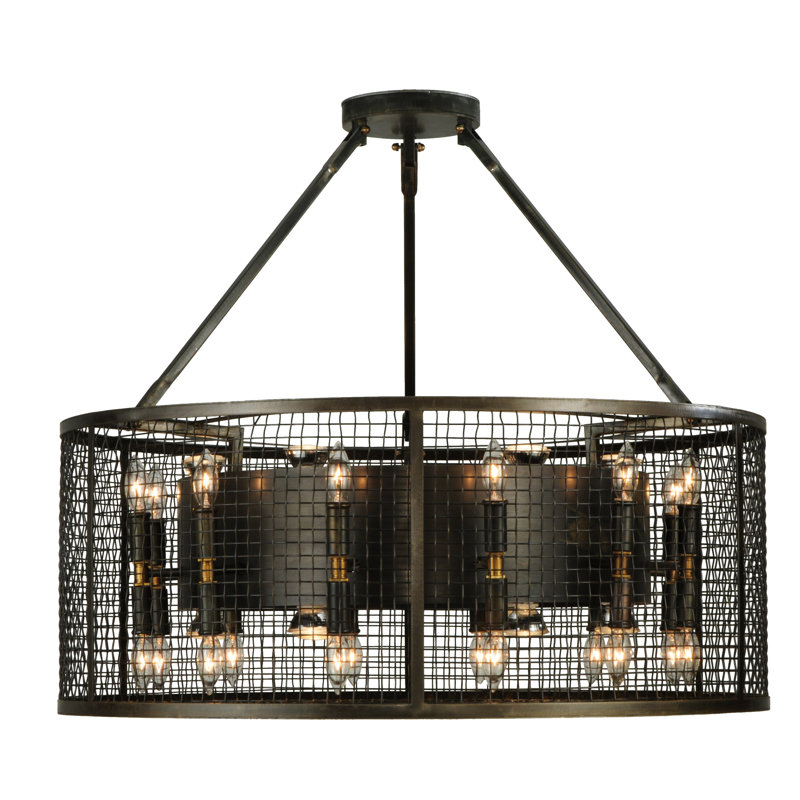 Lustre cylindrique unique et remarquable à 36 lumières Paloma