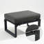 Ensemble de mobilier d'extérieur en aluminium 5 pièces, 2 chaises berçantes pivotantes, banc à 3 places, table basse et table d'appoint, ensemble de conversation modulaire avec coussins épais-939924349