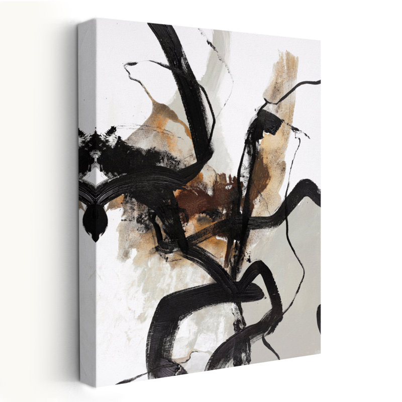 Couverture de base - ensembles abstraits d'art noir et blanc, H 24 po x l 16 po
