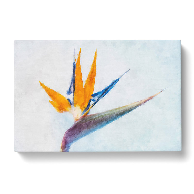 Bird Of Paradise Flower Painting - Wrapped Canvas, 40cm H x 60cm W x 4cm D