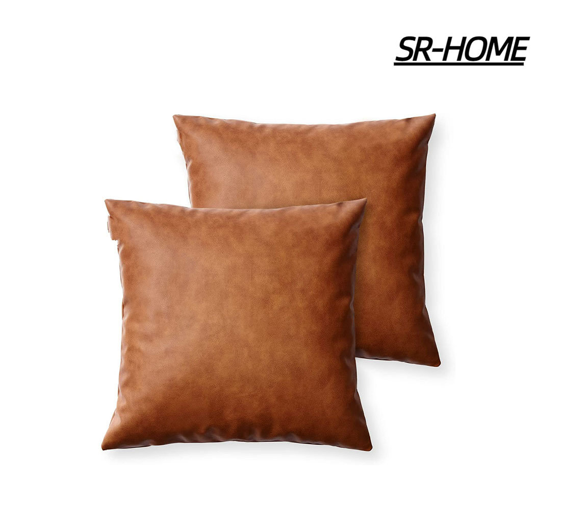 Genuine Leather Accent Pillows, Throw pillow 18X18 - SET OF 2