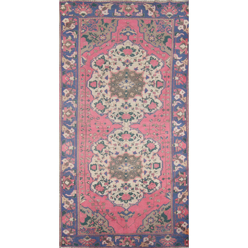 Tapis rose rétro 5 x 10