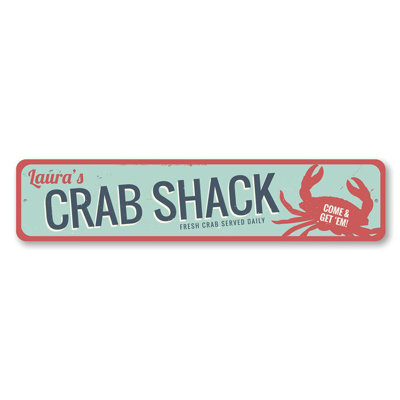 Fresh Crab Aluminum Sign