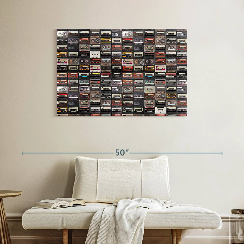 Abarca Audio Cassettes Collection, 26" H x 39" W