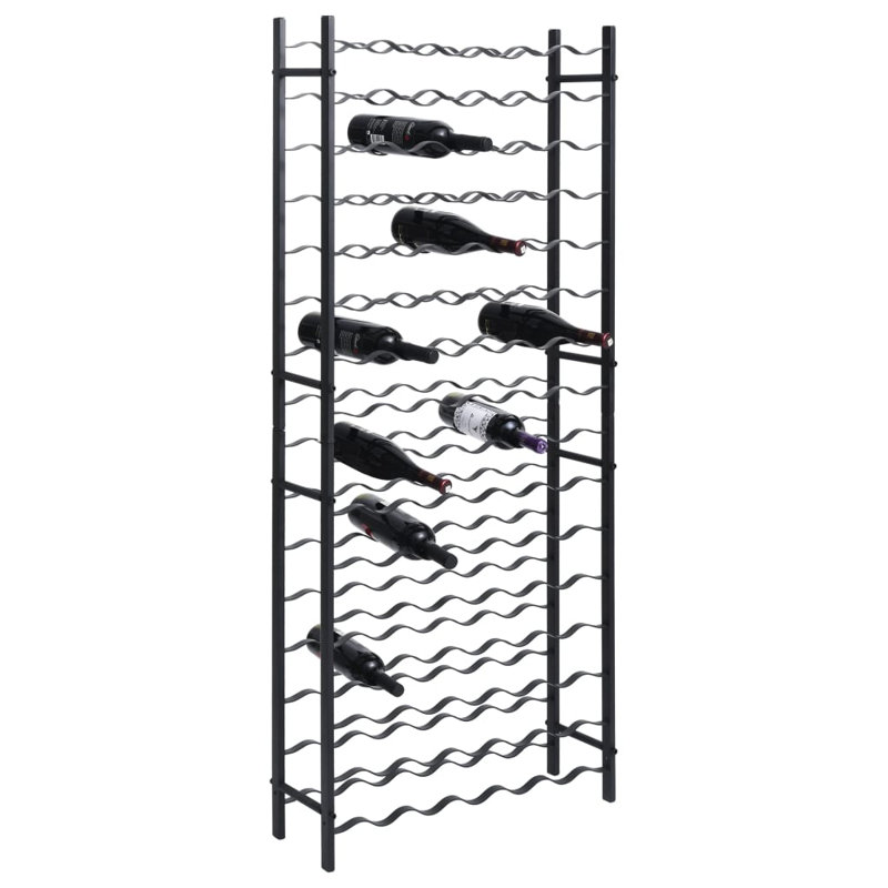 Porte-bouteilles Malahn, H 61,8 po x l 25,2 po x P 8,7 po, Noir