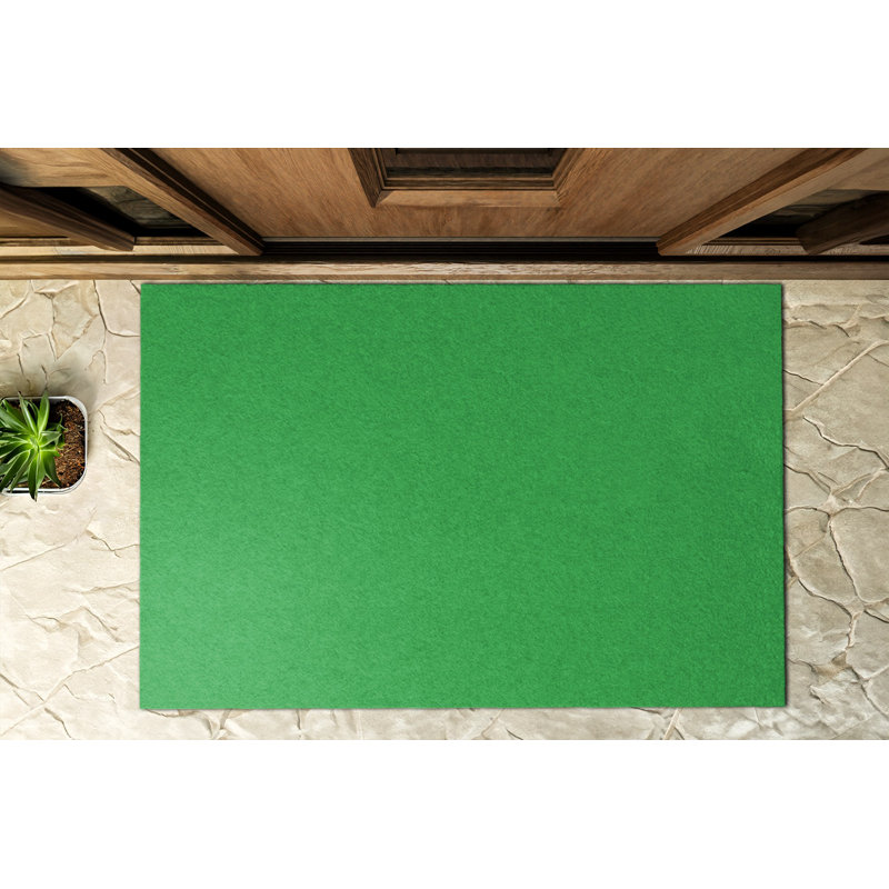 Non-Slip No Pattern Doormat, Grassy
