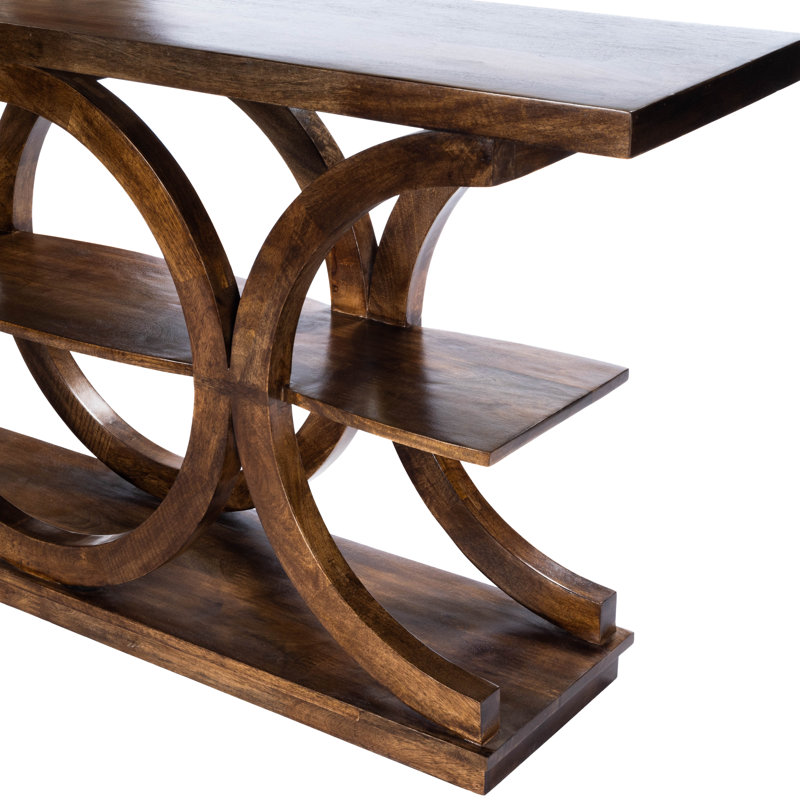 149.9cm Solid Wood Console Table, Dark Brown