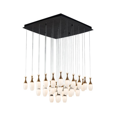 Lustre unique à plusieurs niveaux à DEL 36 lumière pittenger