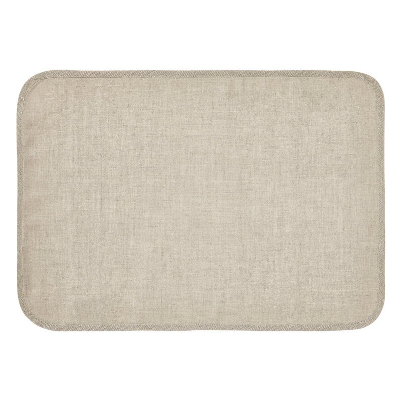 Milano Linen Rectangle Placemats, Silver