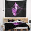 Tapisserie abstraite mauve sur fond noir-28495274