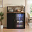 Bar à café avec mini espace réfrigérateur, mini support d'armoire pour réfrigérateur, armoire à vin pour dortoir, cuisine ou bureau
