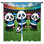 Caricature de rideaux de fenêtre panda Soccer